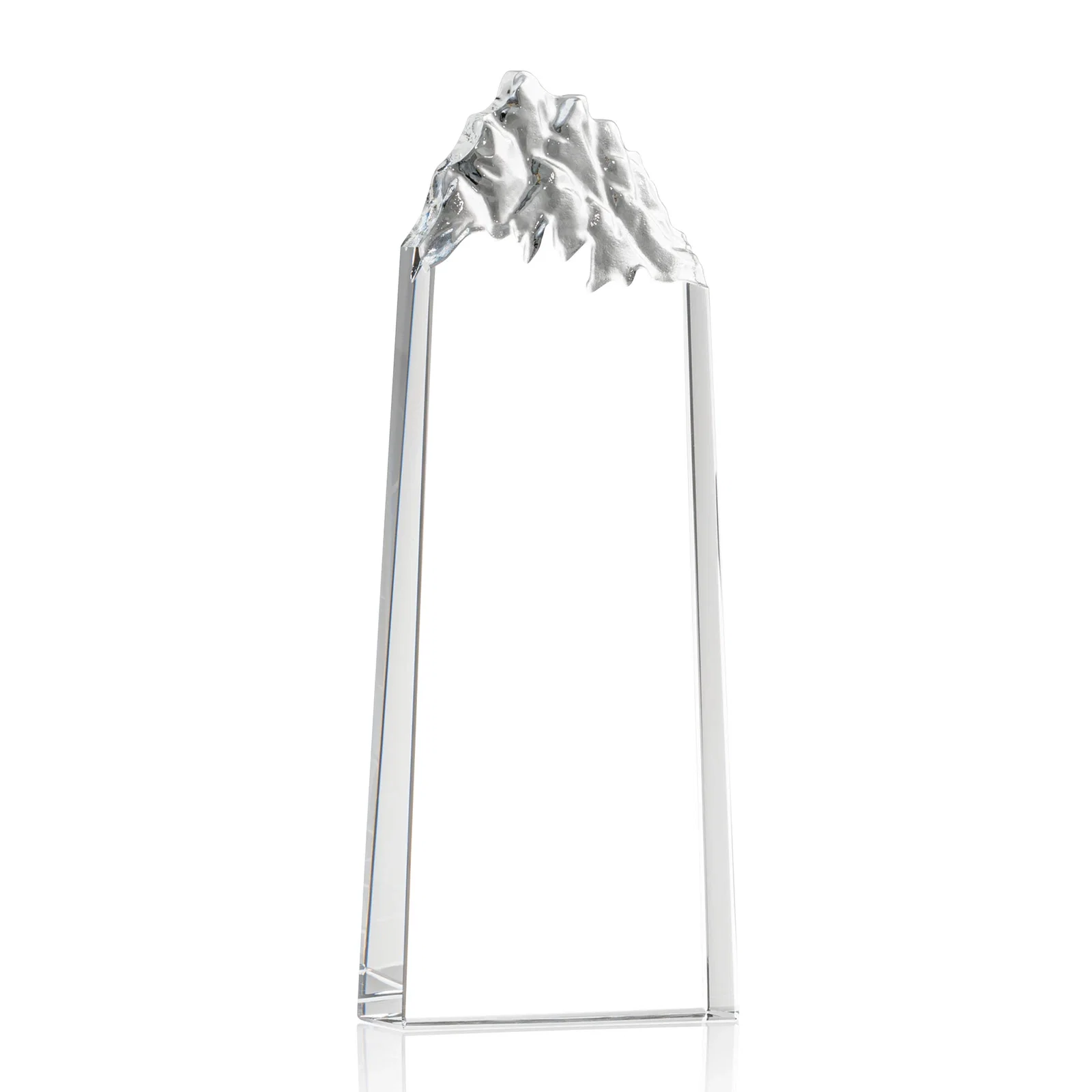 Custom Freestanding Crystal Mountain Peak Tower, Clear Only for dealer and partner awards