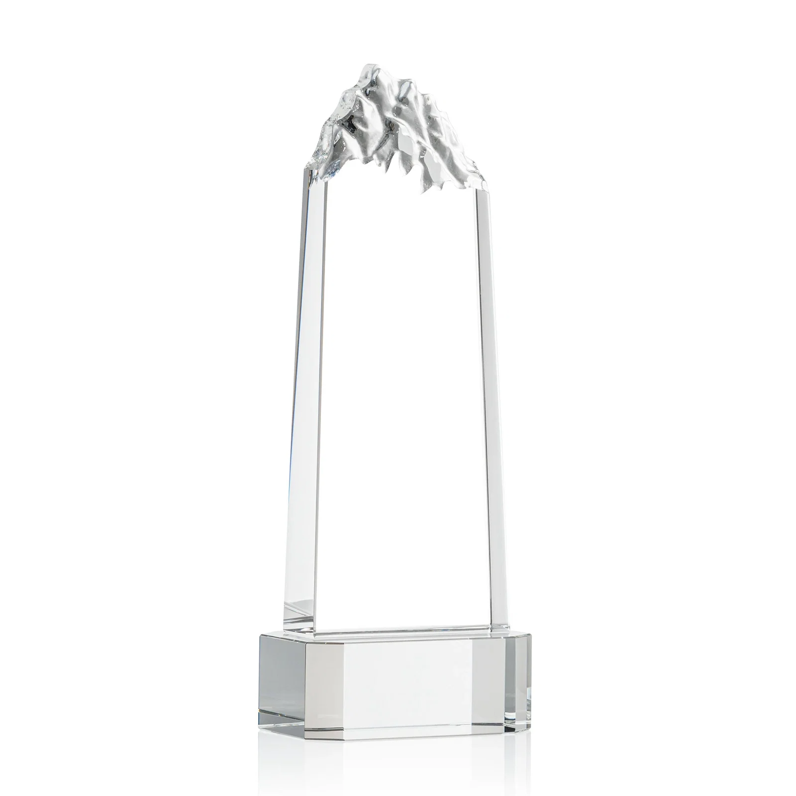Promotional Crystal Mountain Peak Tower on a Base, Four Colors for volunteer appreciation