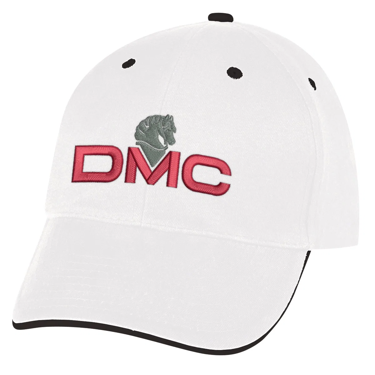 Black cap accented with red along the bill