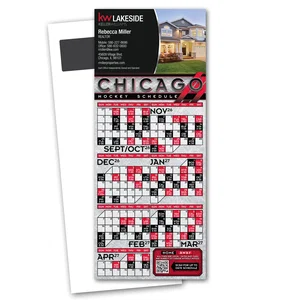 Hockey Schedule Magnetic Stick Up Card