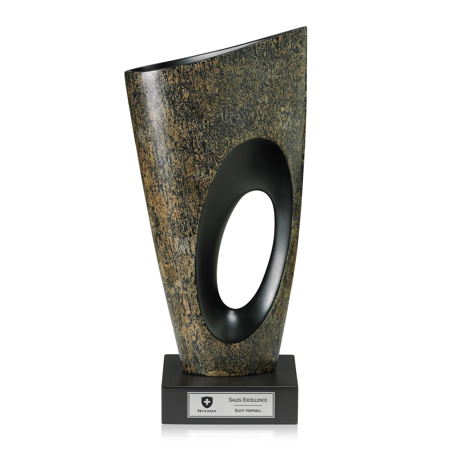 Custom Hand-Painted Cast Metal Sculpture Award, No Two Alike for employee recognition