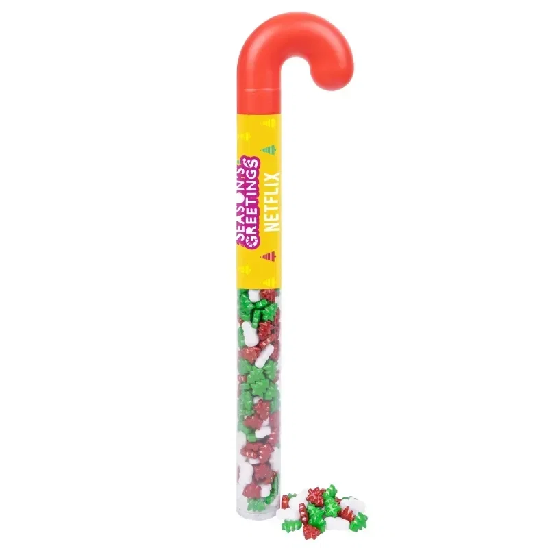 Holiday Candy Cane Tube with Frostys Forest Candies — view 3