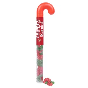 Holiday Candy Cane Tube with Sour Gummy Bears