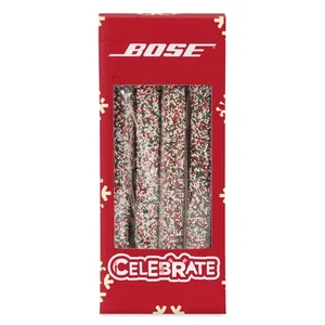 Holiday Chocolate Dipped Non Pareil Pretzel Rods