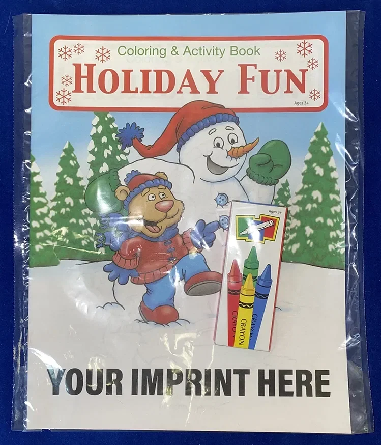 Imprinted Holiday Fun Coloring Book — view 3