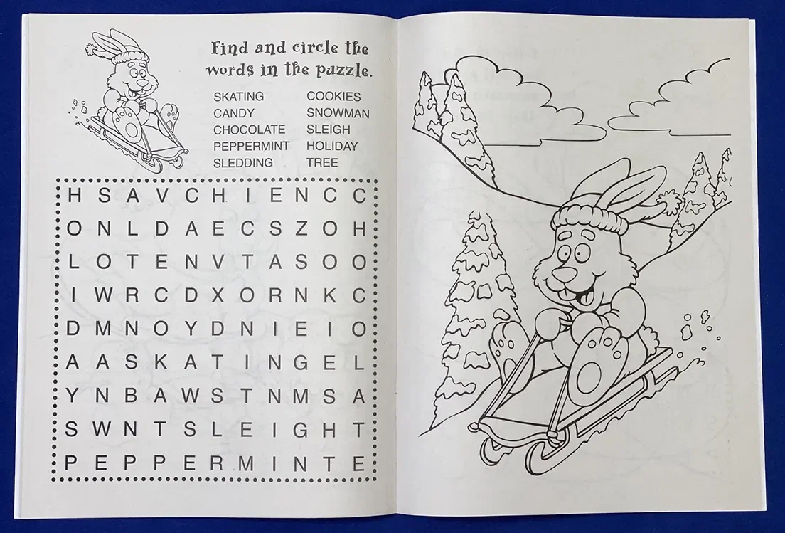 Imprinted Holiday Fun Coloring Book — view 4