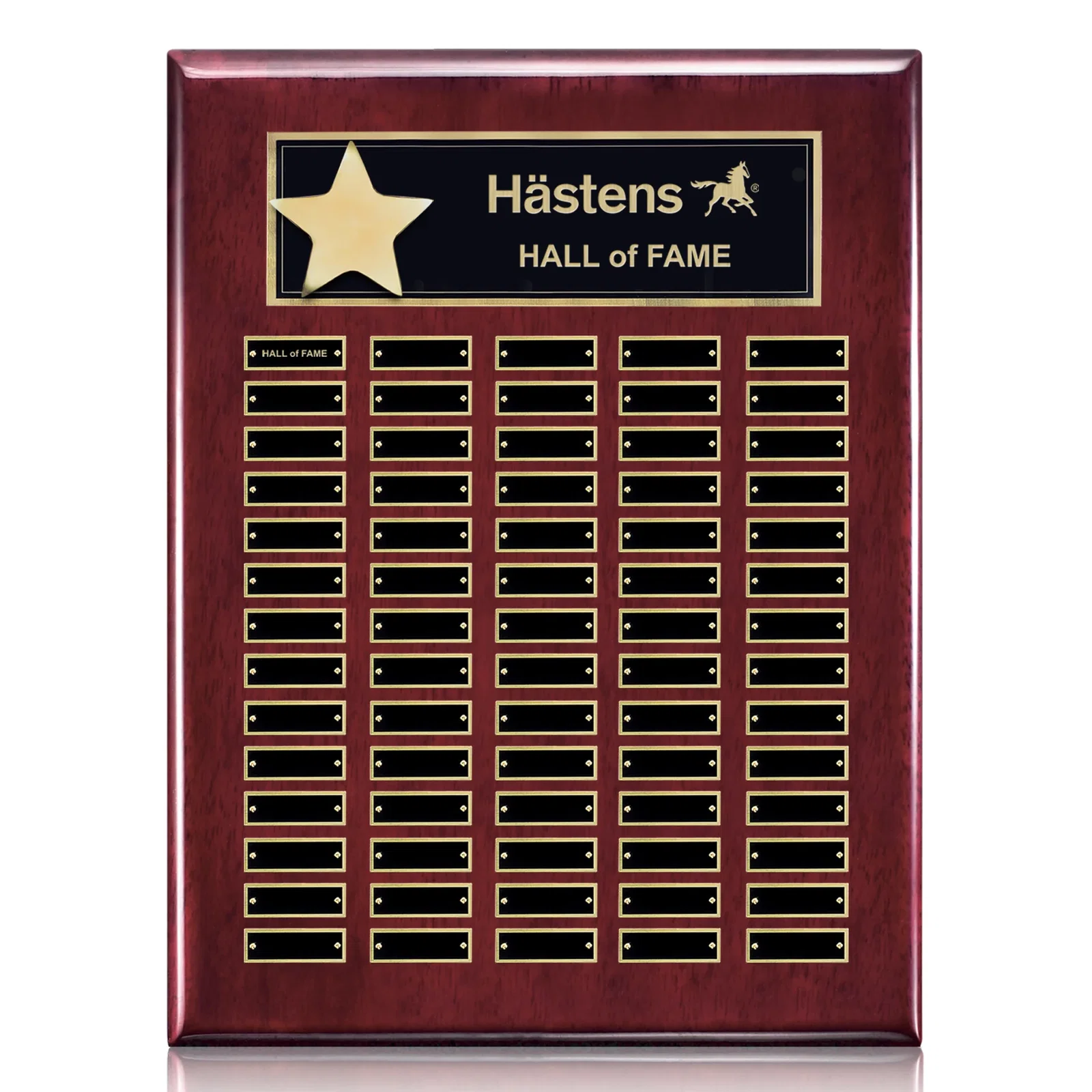 Custom High-Gloss Piano Finish Perpetual Plaque Offered In Six Sizes for company anniversary events