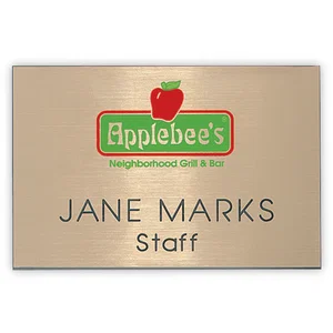 Hollywood Plastic Express Name Badge (Standard size 2" x 3")