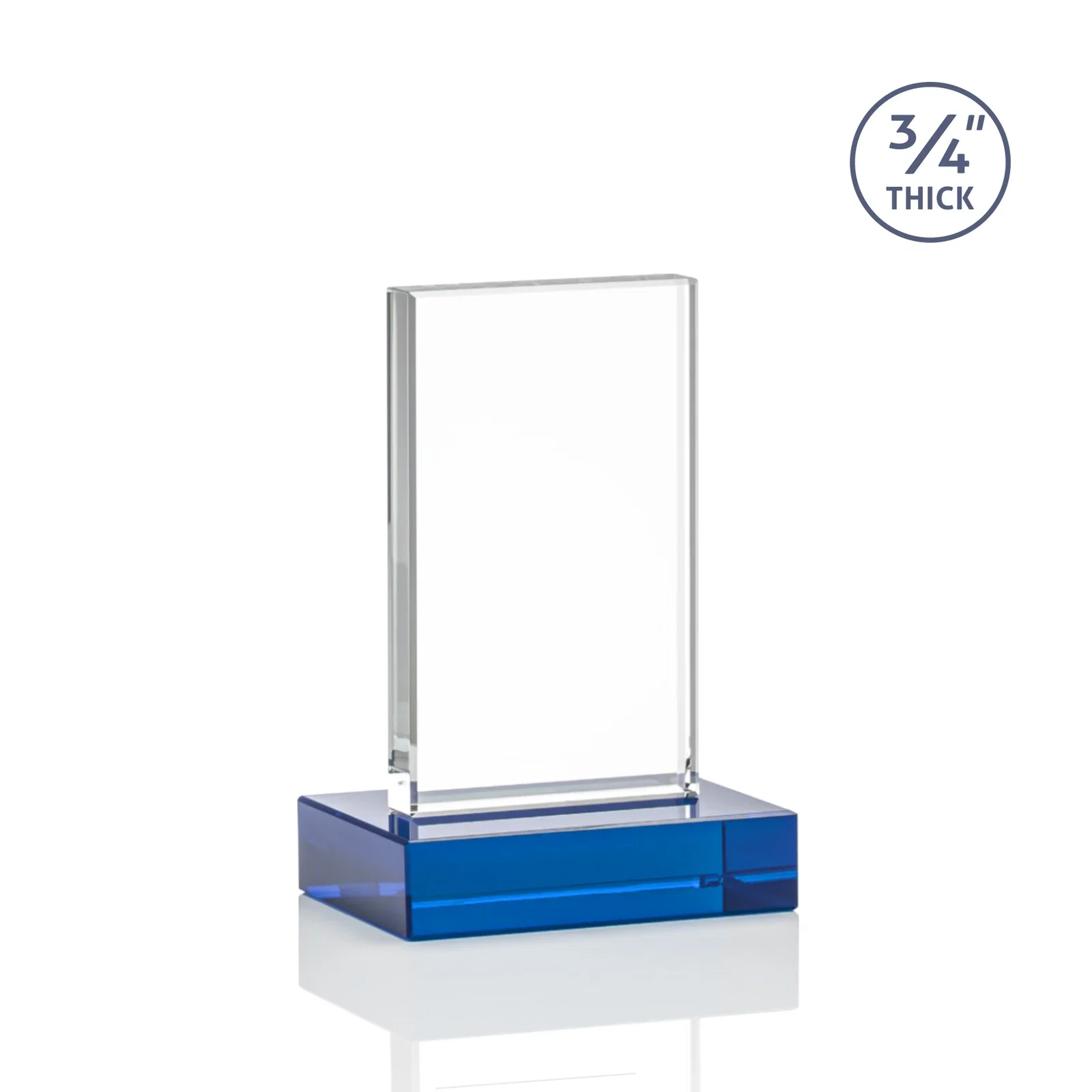Promotional Starfire Crystal Upright Award on 1 Inch Thick Crystal Base, awards, with your logo for safety achievement programs