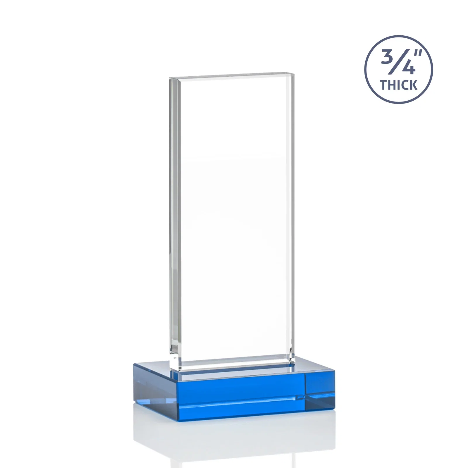 Branded Starfire Crystal Upright Award on 1 Inch Thick Crystal Base, awards, with your logo for safety achievement programs