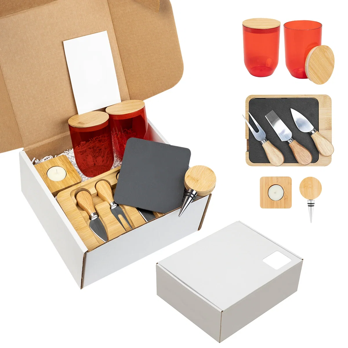 Individual components unpacked and laid out flat