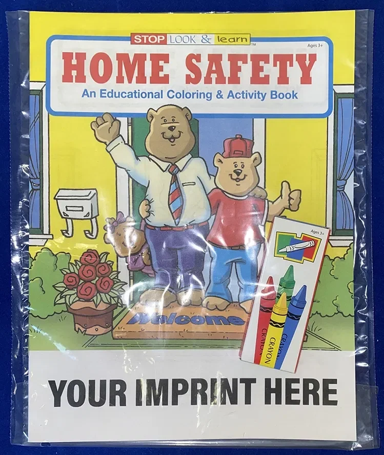 Custom Printed Home Safety Coloring Book — view 3