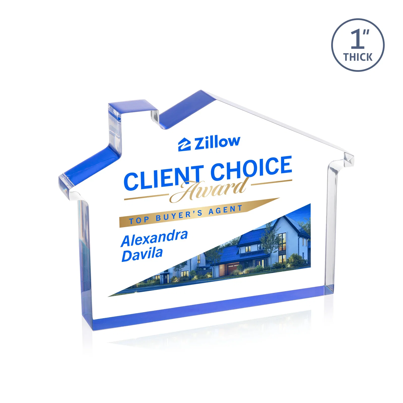 Personalized Acrylic House-Shaped Award With Double-Sided VividPrint for graduation ceremonies