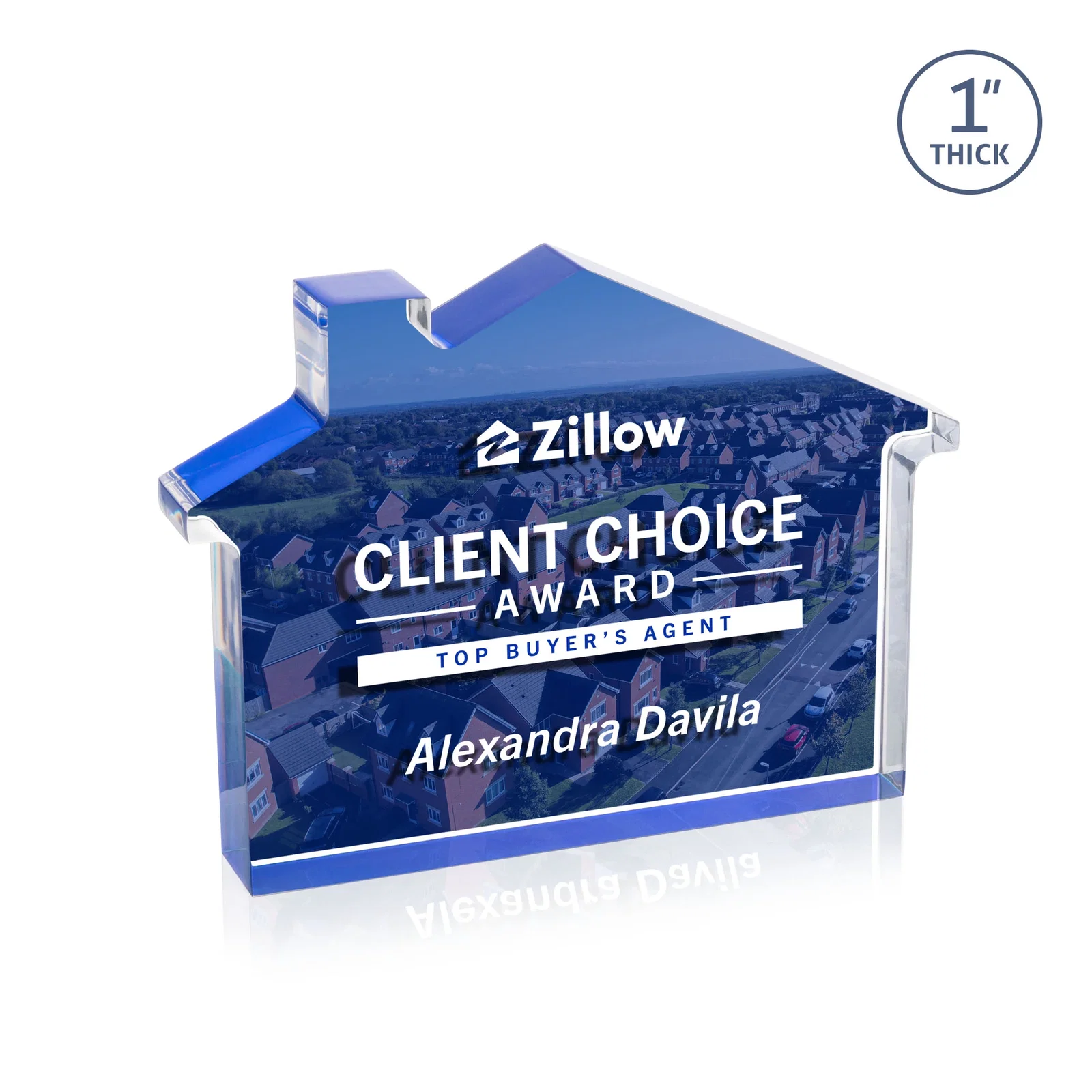 Promotional Acrylic House-Shaped Award With Double-Sided VividPrint for graduation ceremonies