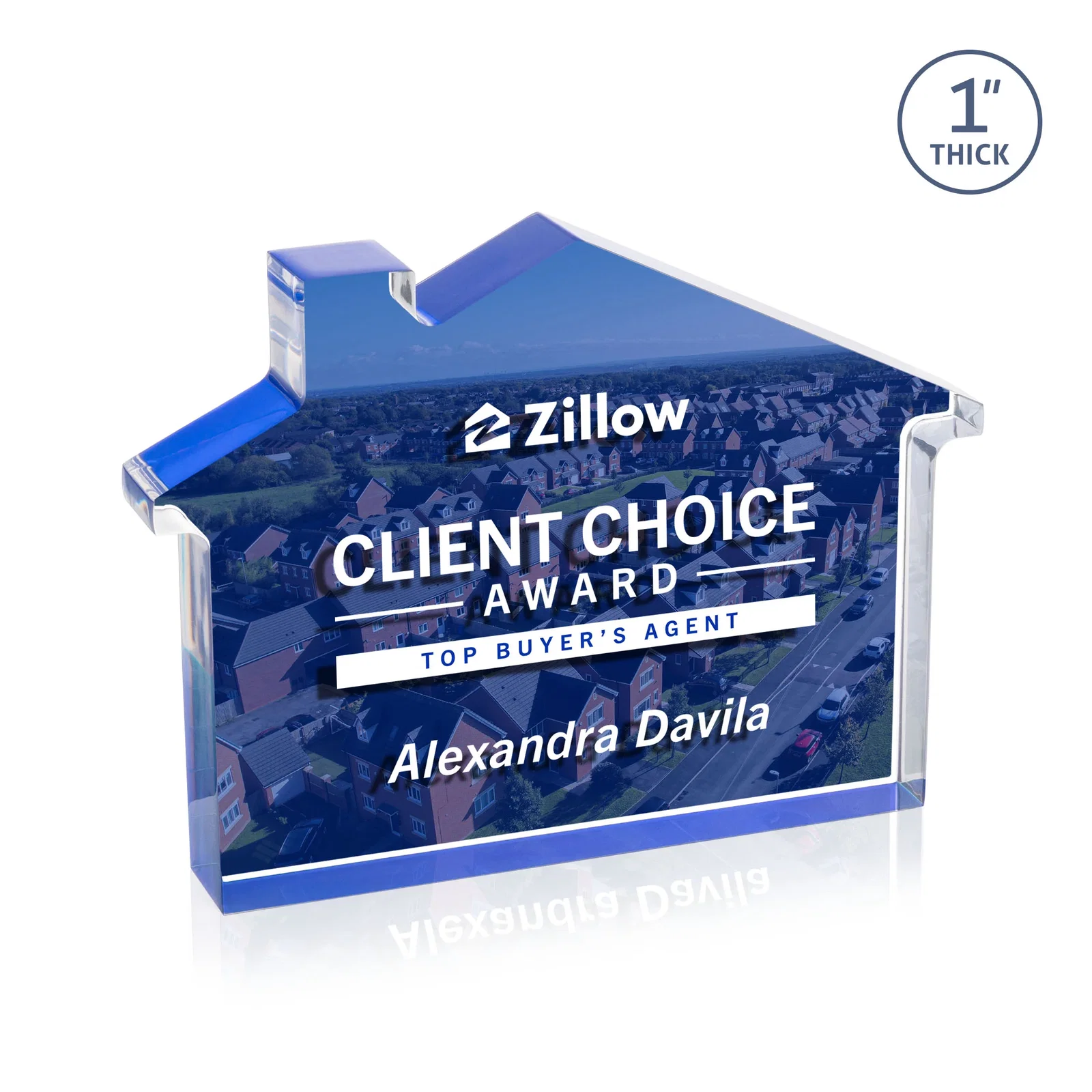Promotional Acrylic House-Shaped Award With Double-Sided VividPrint for safety achievement programs