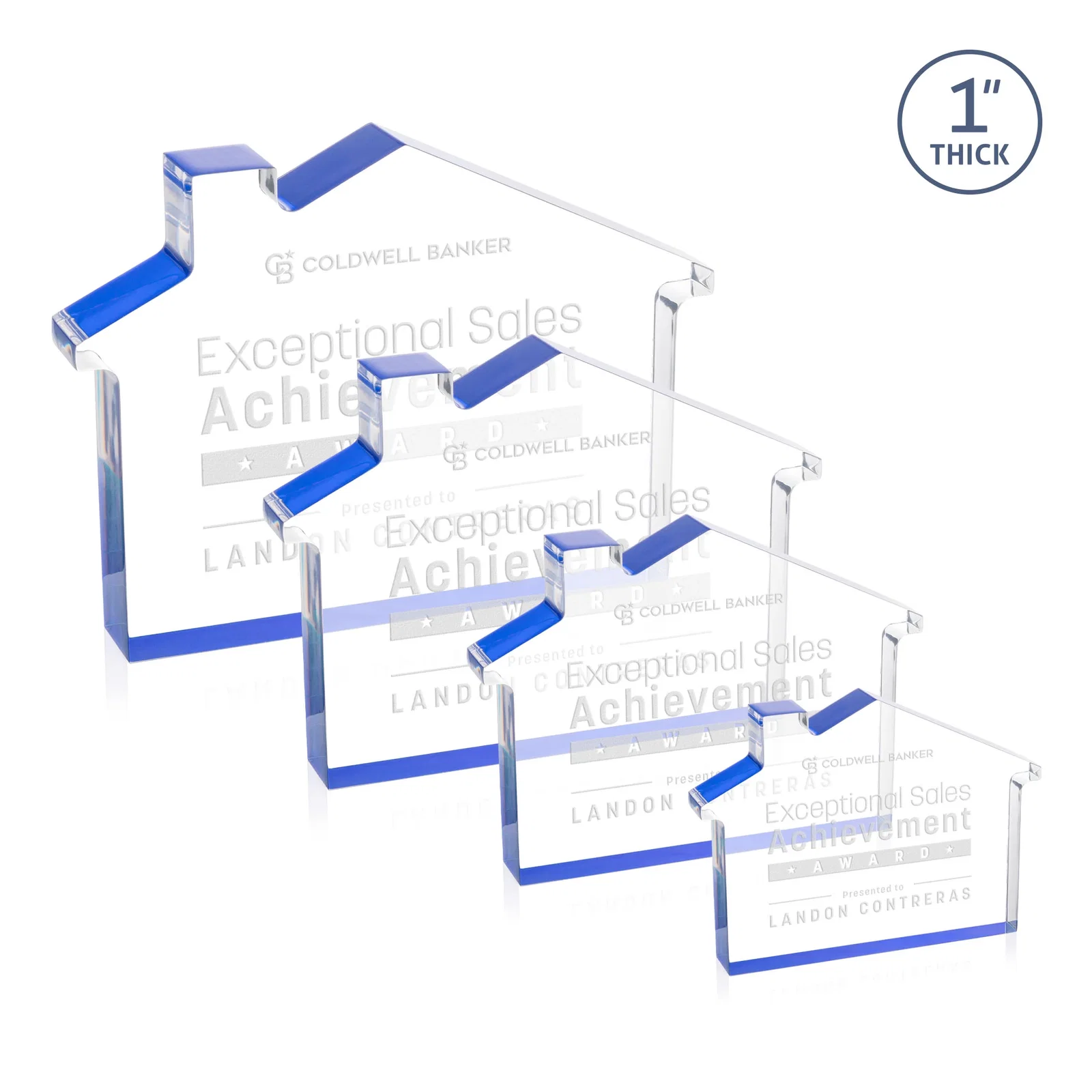 Custom Acrylic House-Shaped Award With Double-Sided VividPrint for donor appreciation