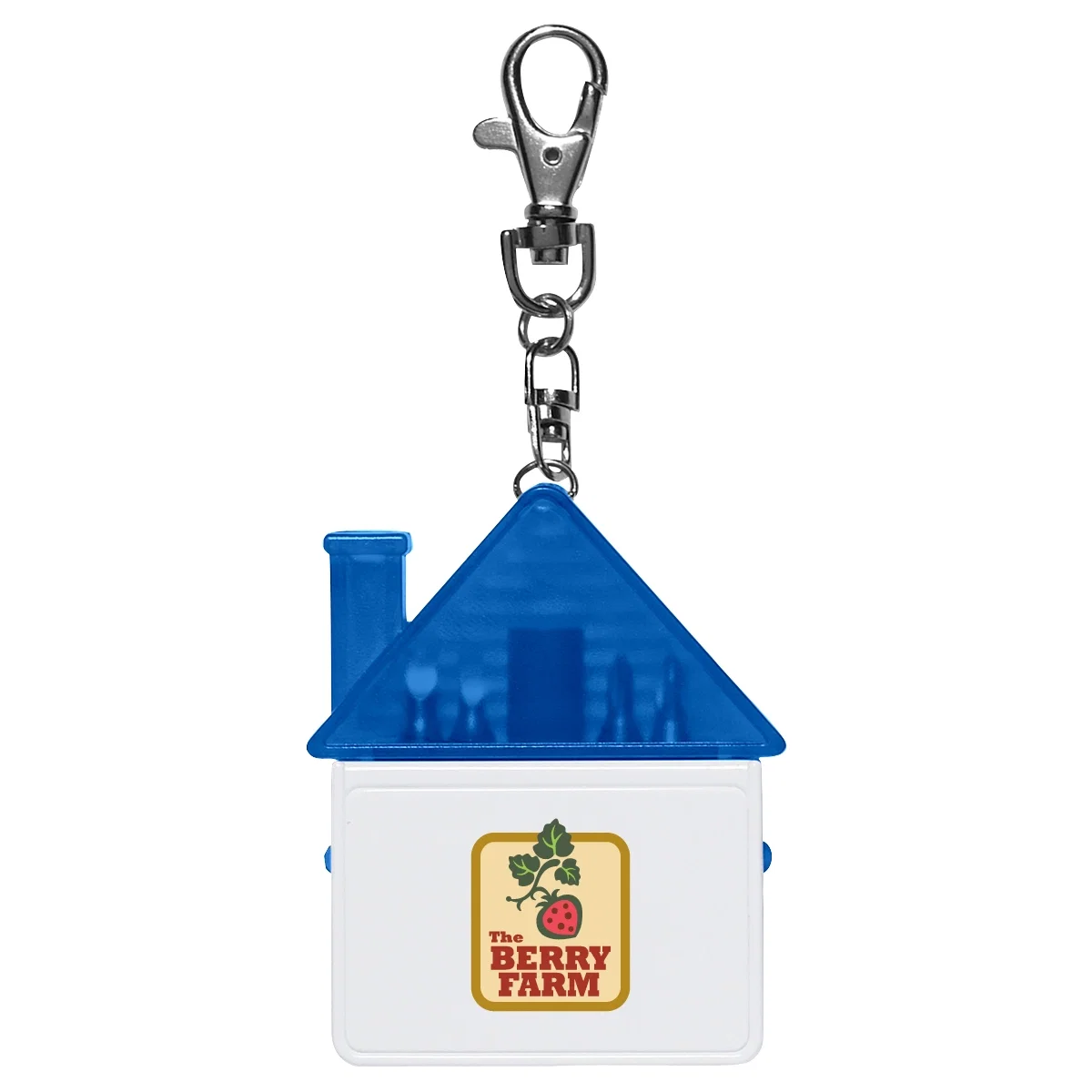 House shaped case holding a compact set of hand tools