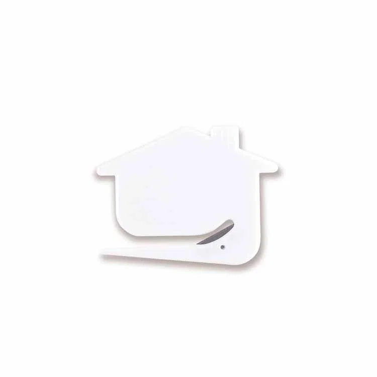 House-shaped stainless-steel letter opener for real estate closing gifts, view 2