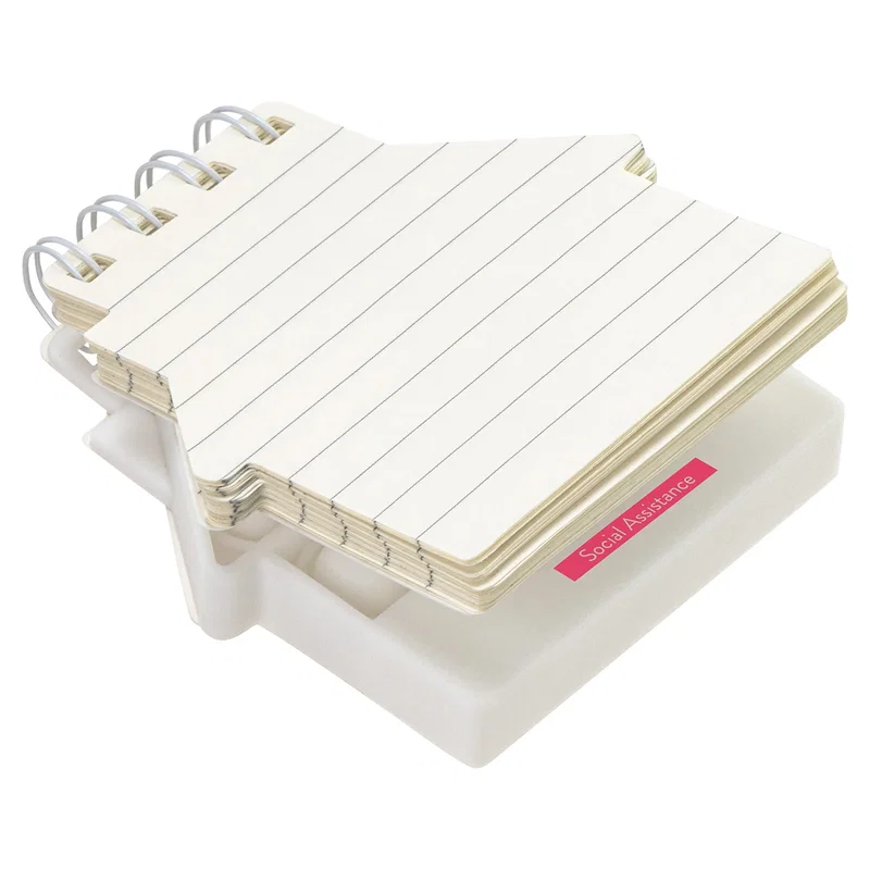 Group shot of the custom Spiral Notebook Push Pop set showing all five styles together