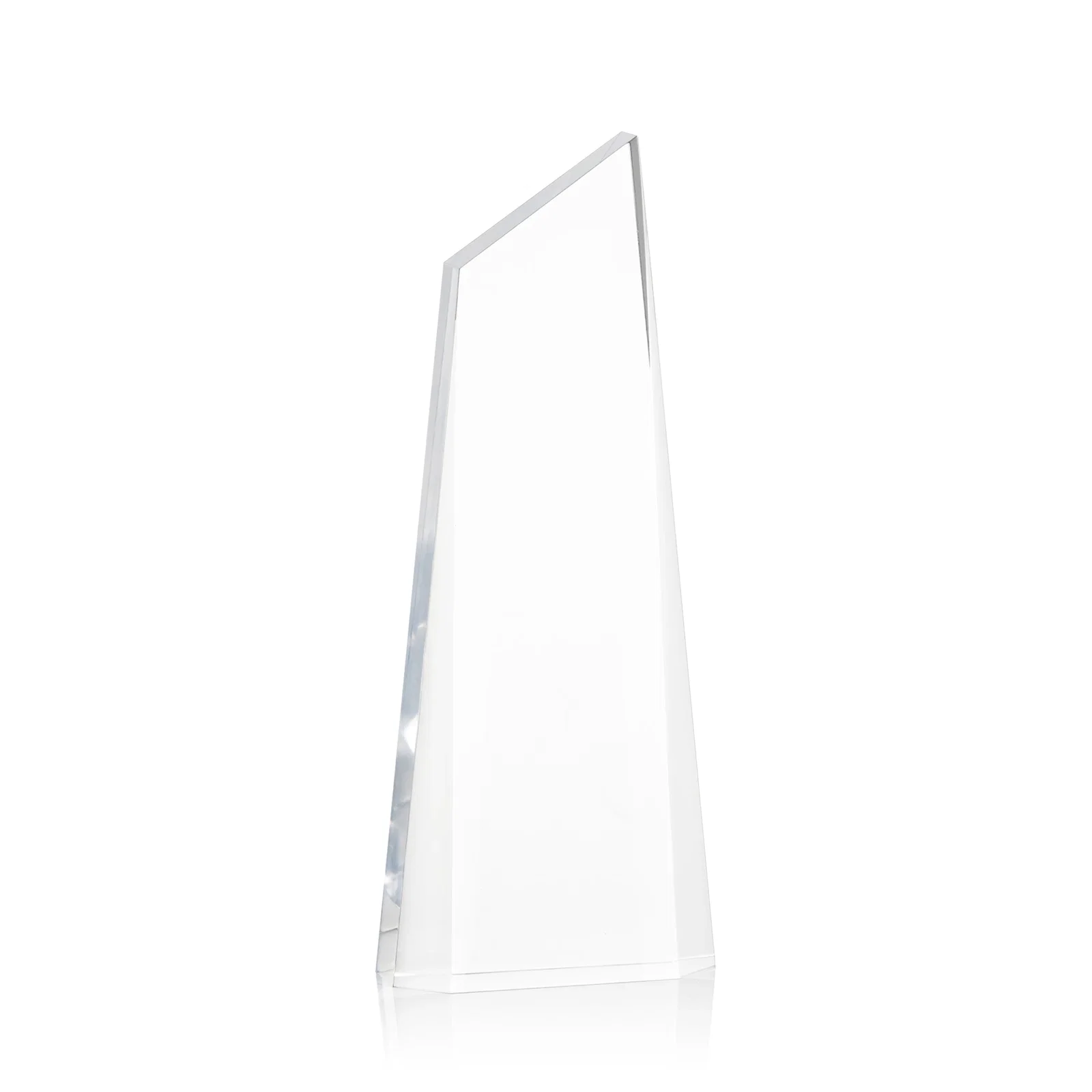 Promotional Right-Facing Acrylic Peak Award with Beveled Sides for corporate award ceremonies