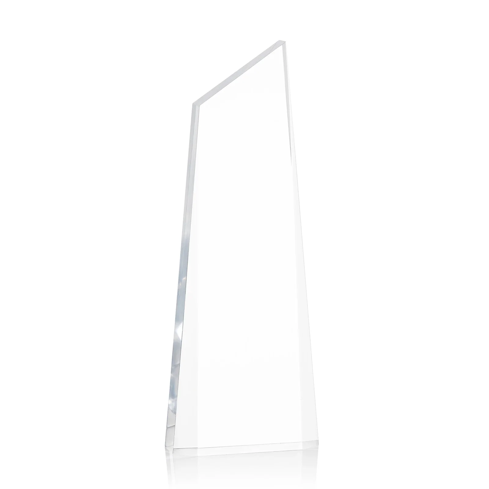 Promotional Right-Facing Acrylic Peak Award with Beveled Sides for service anniversary gifts