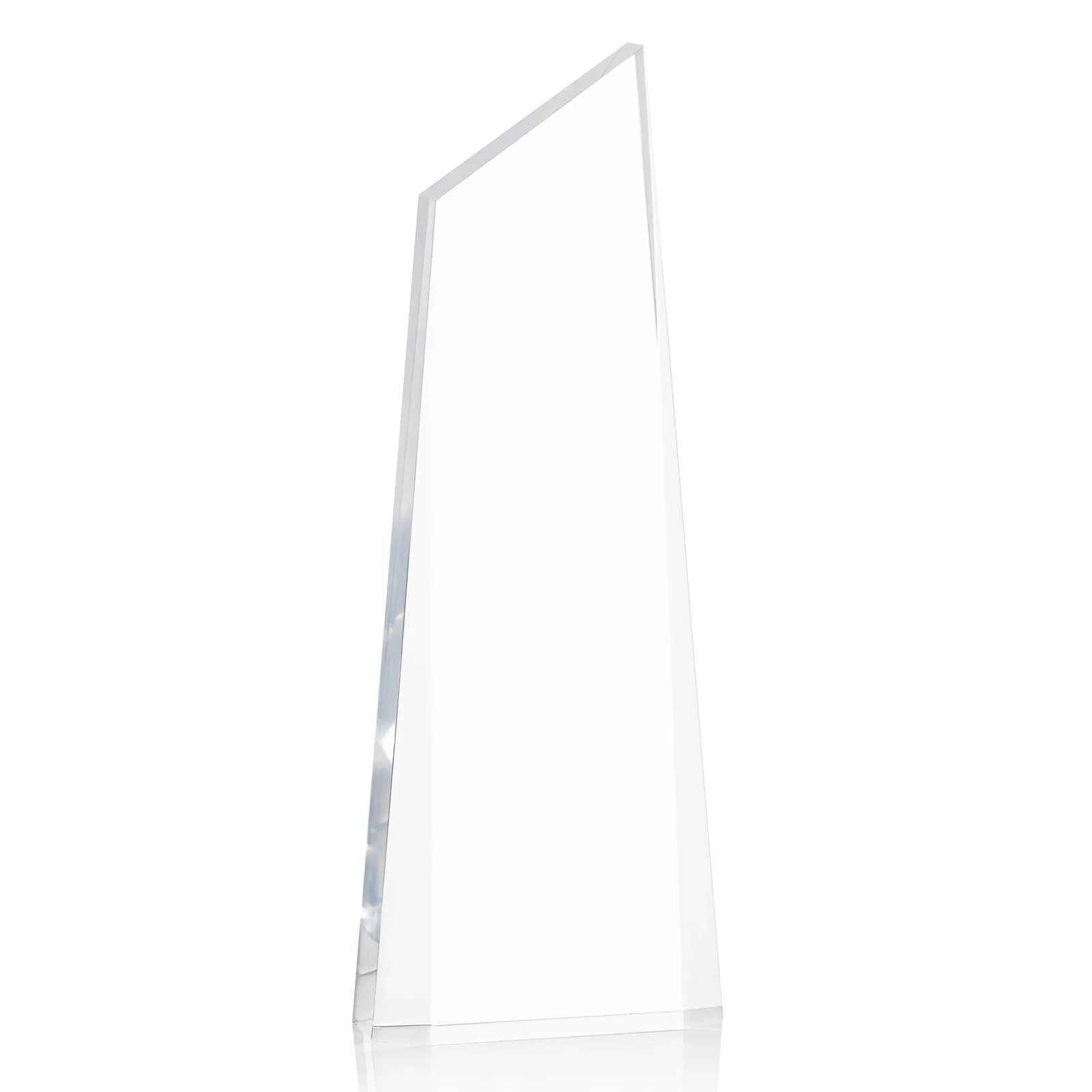Promotional Right-Facing Acrylic Peak Award with Beveled Sides for sales achievement awards