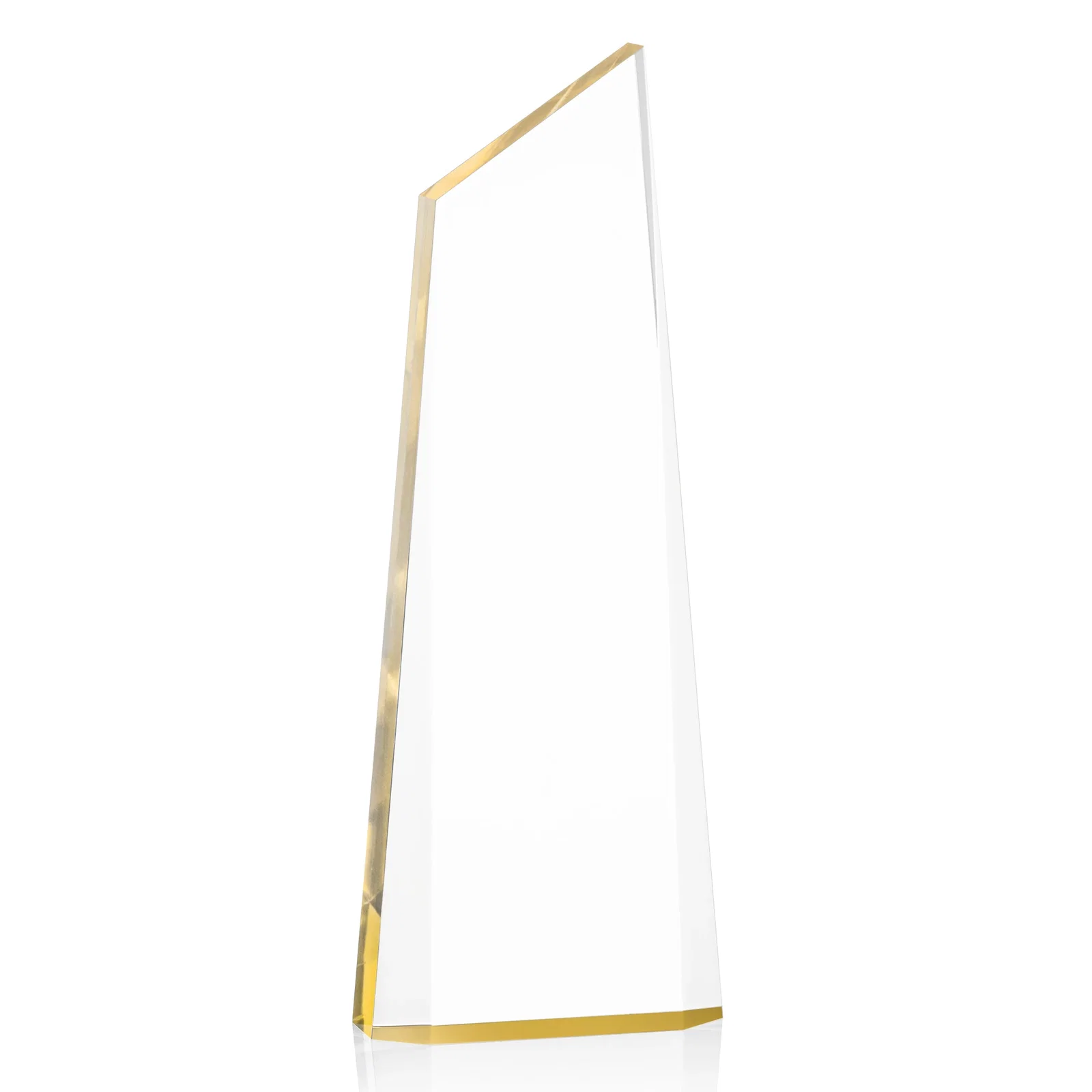 Promotional Right-Facing Acrylic Peak Award with Beveled Sides for donor appreciation