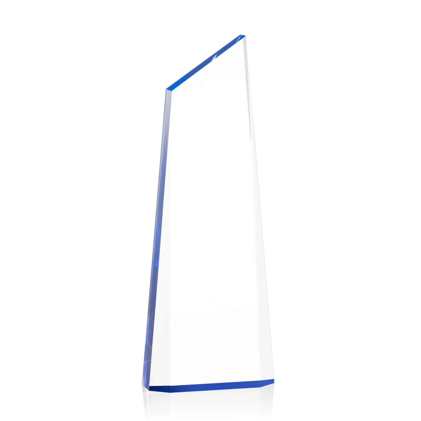 Promotional Right-Facing Acrylic Peak Award with Beveled Sides for safety achievement programs