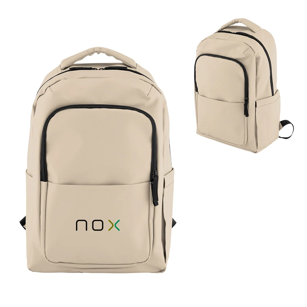 Back panel and shoulder straps shaped for daily commuting