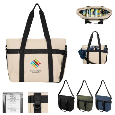 Hudson rPET cooler tote sized to hold up to 36 cans