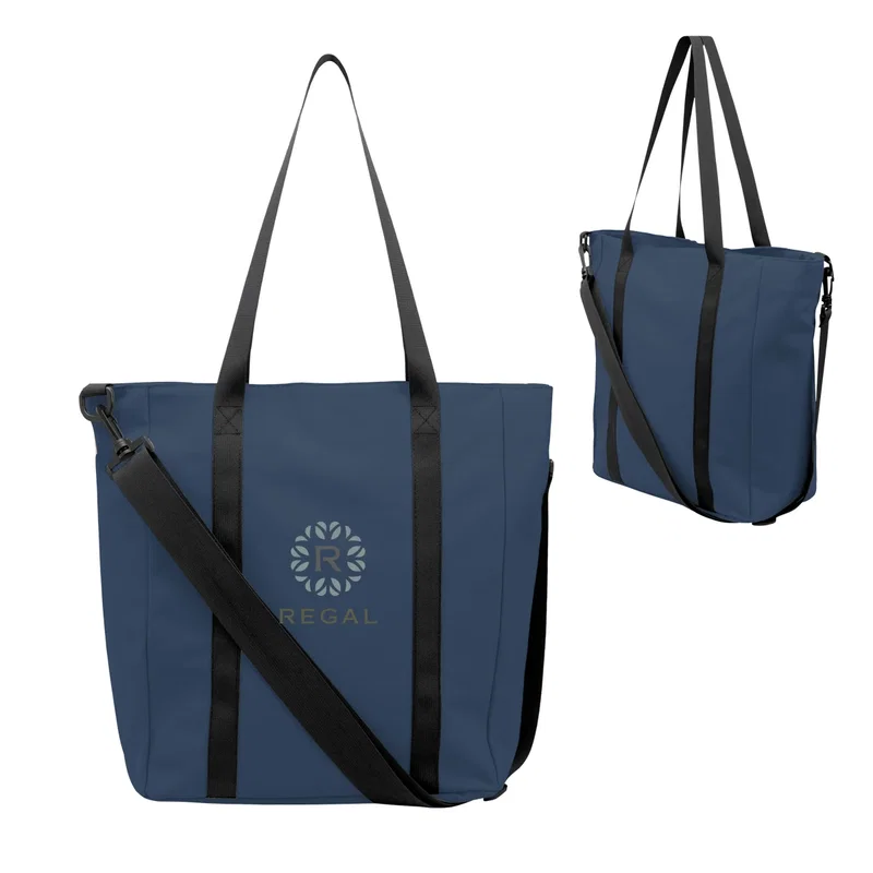 Hudson rPET Leatherette Computer Tote Bag — view 6