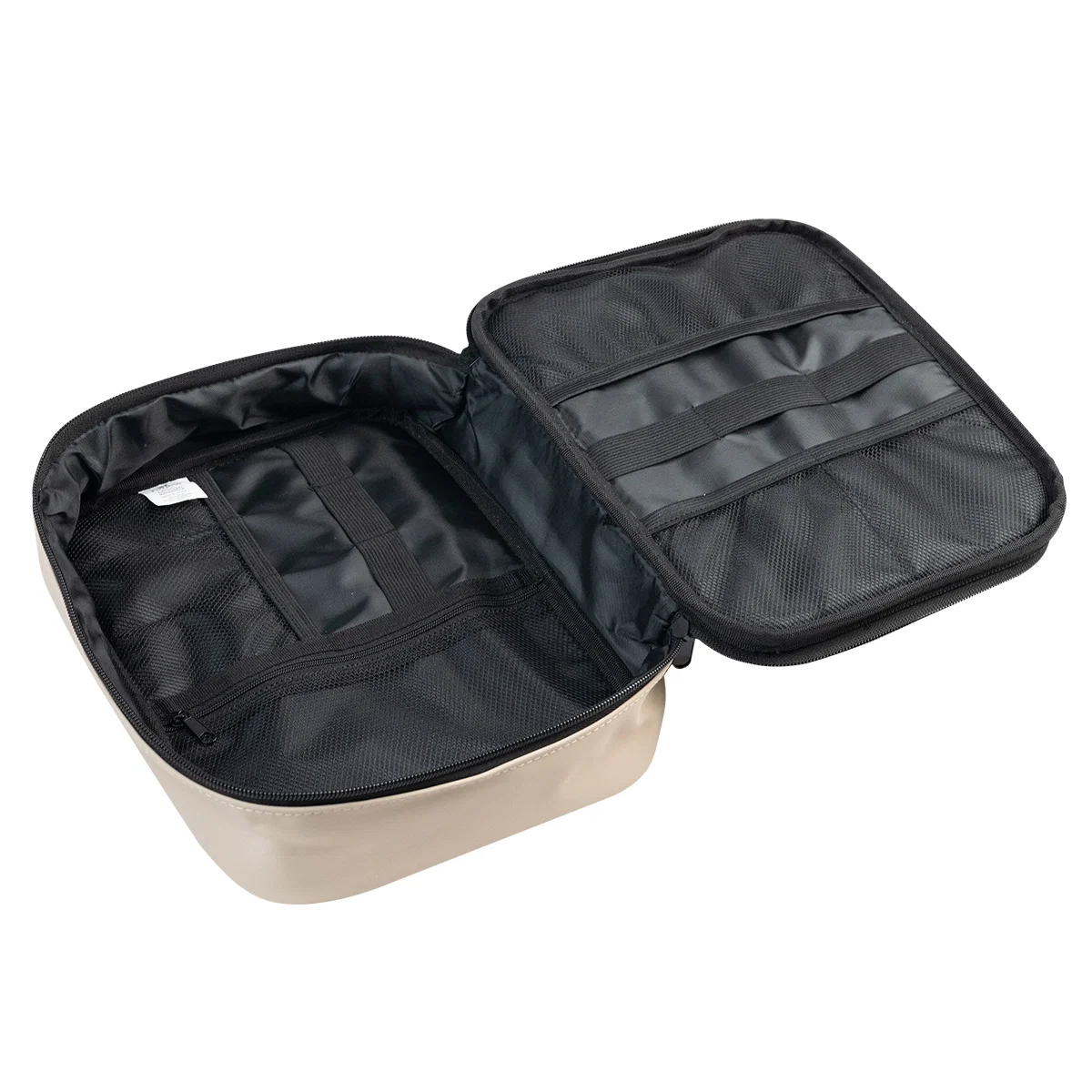 Held in one hand, the compact pouch shows its portable width