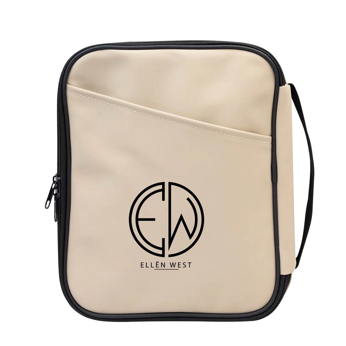 Packed case holding a charging cable and small tech accessories inside