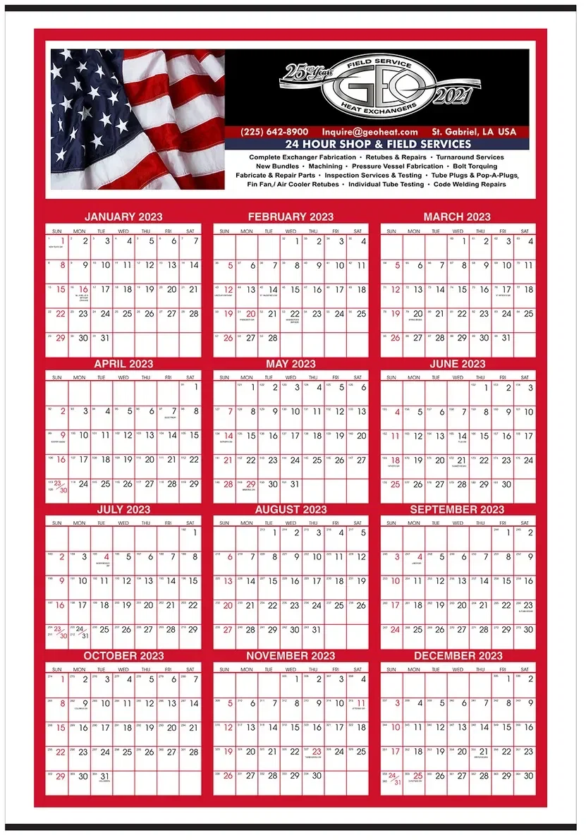 Huge Full Color Year View Wall Calendar — view 2