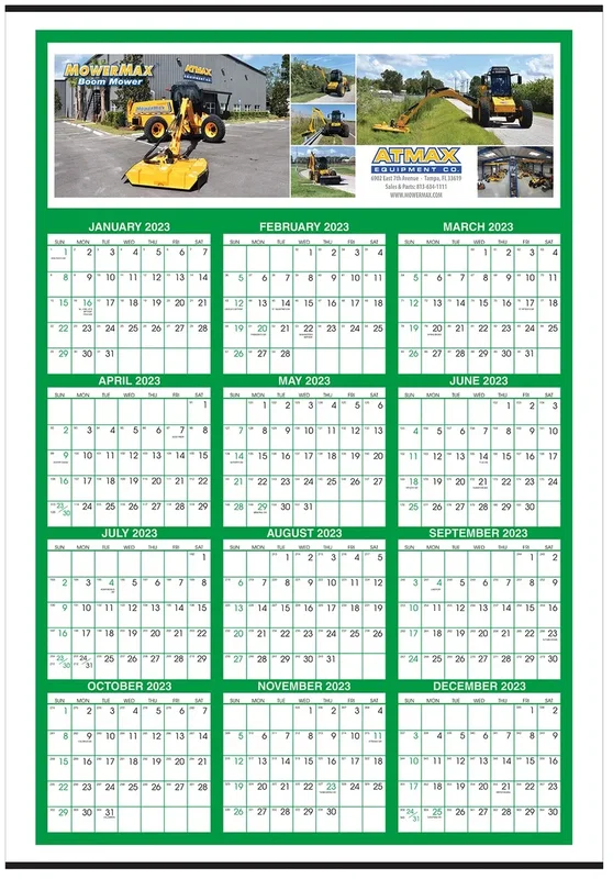 Huge Full Color Year View Wall Calendar β view 1