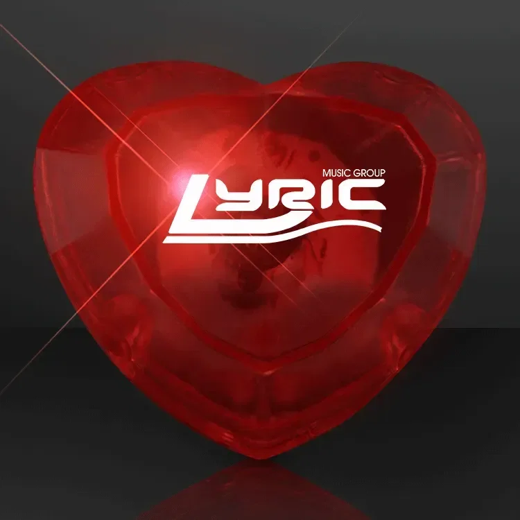 Huge Gem Flashing Heart Rings — view 3