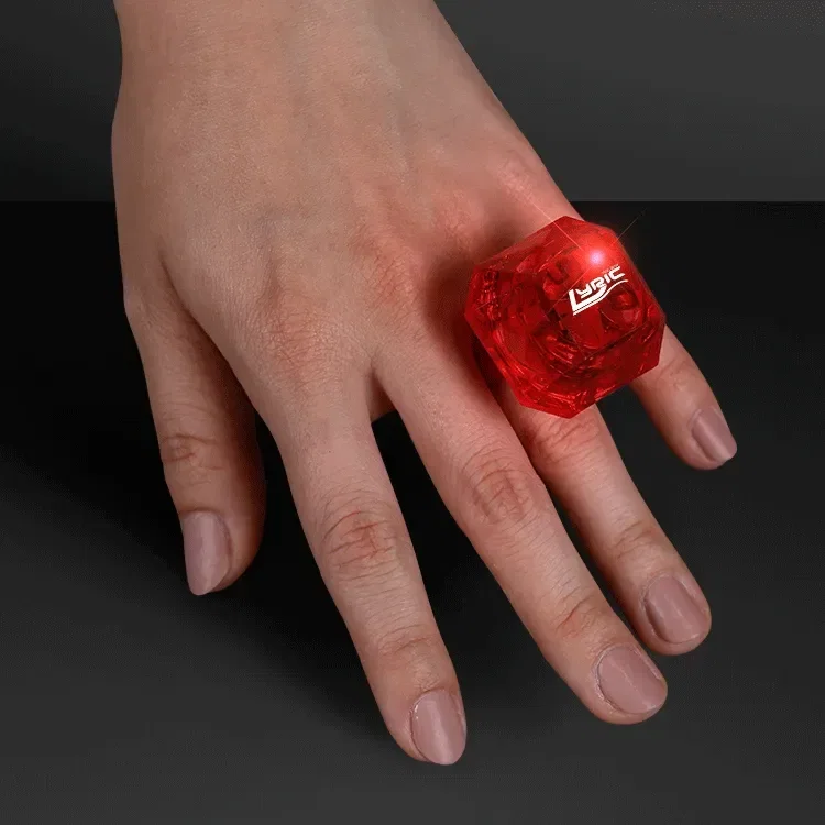Huge Red Gem Lighted Rings — view 2