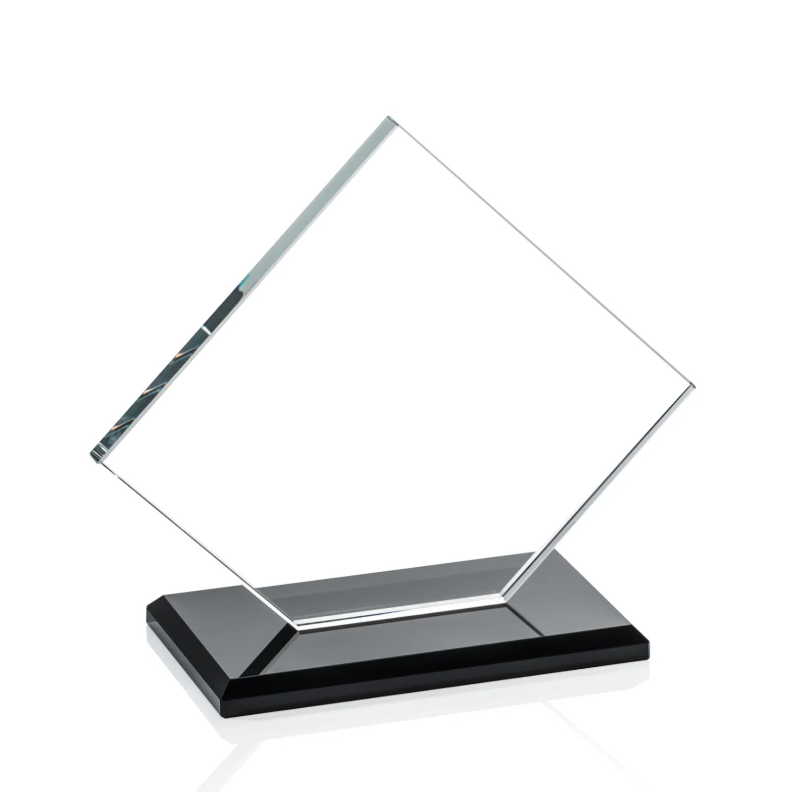 Promotional Starfire Crystal Diamond Award With One Cut Corner for employee recognition