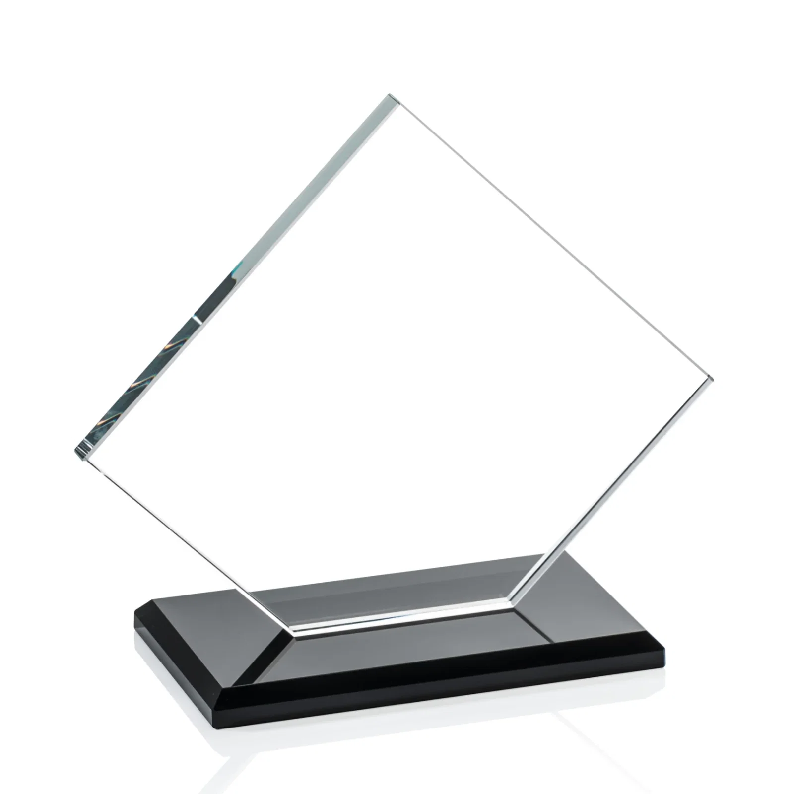 Promotional Starfire Crystal Diamond Award With One Cut Corner for corporate award ceremonies