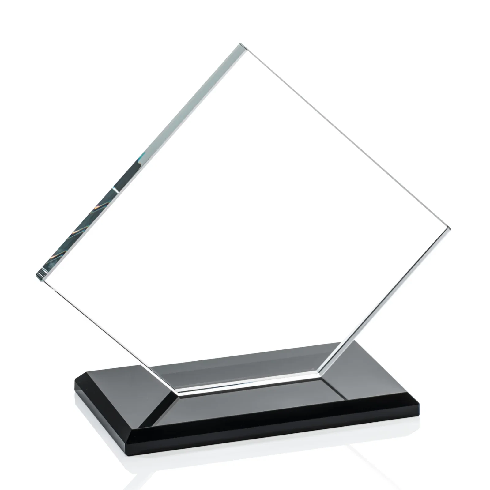 Promotional Starfire Crystal Diamond Award With One Cut Corner for service anniversary gifts