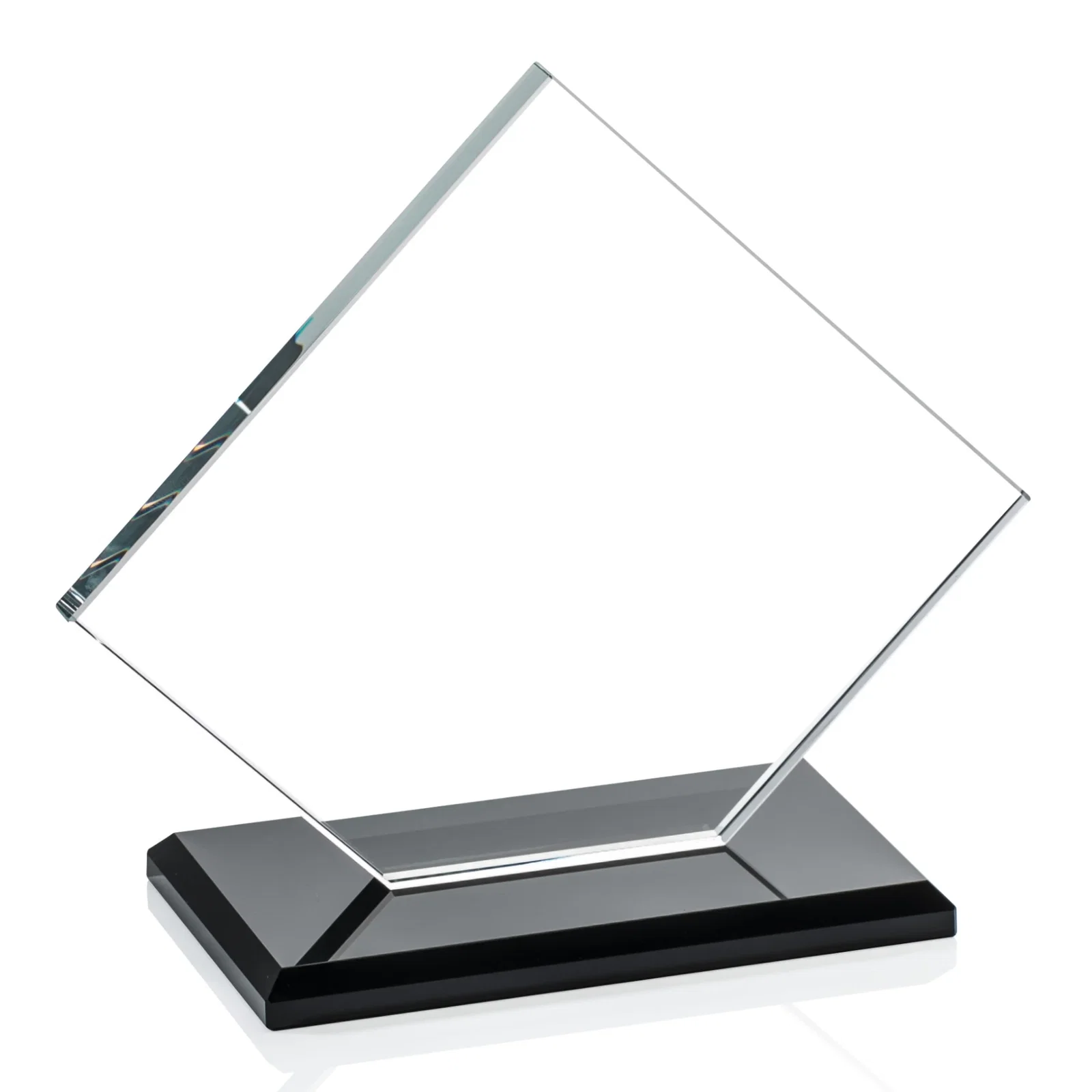 Promotional Starfire Crystal Diamond Award With One Cut Corner for sales achievement awards