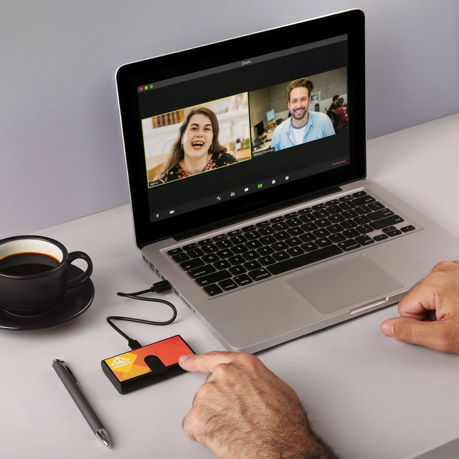 Personalized Plug-and-Play Virtual Meeting Mute Button — view 2