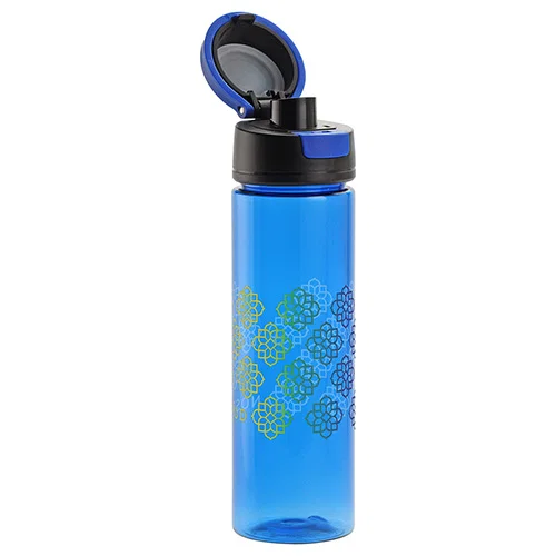 Close-up of the Husky branded water bottle imprint area on the body