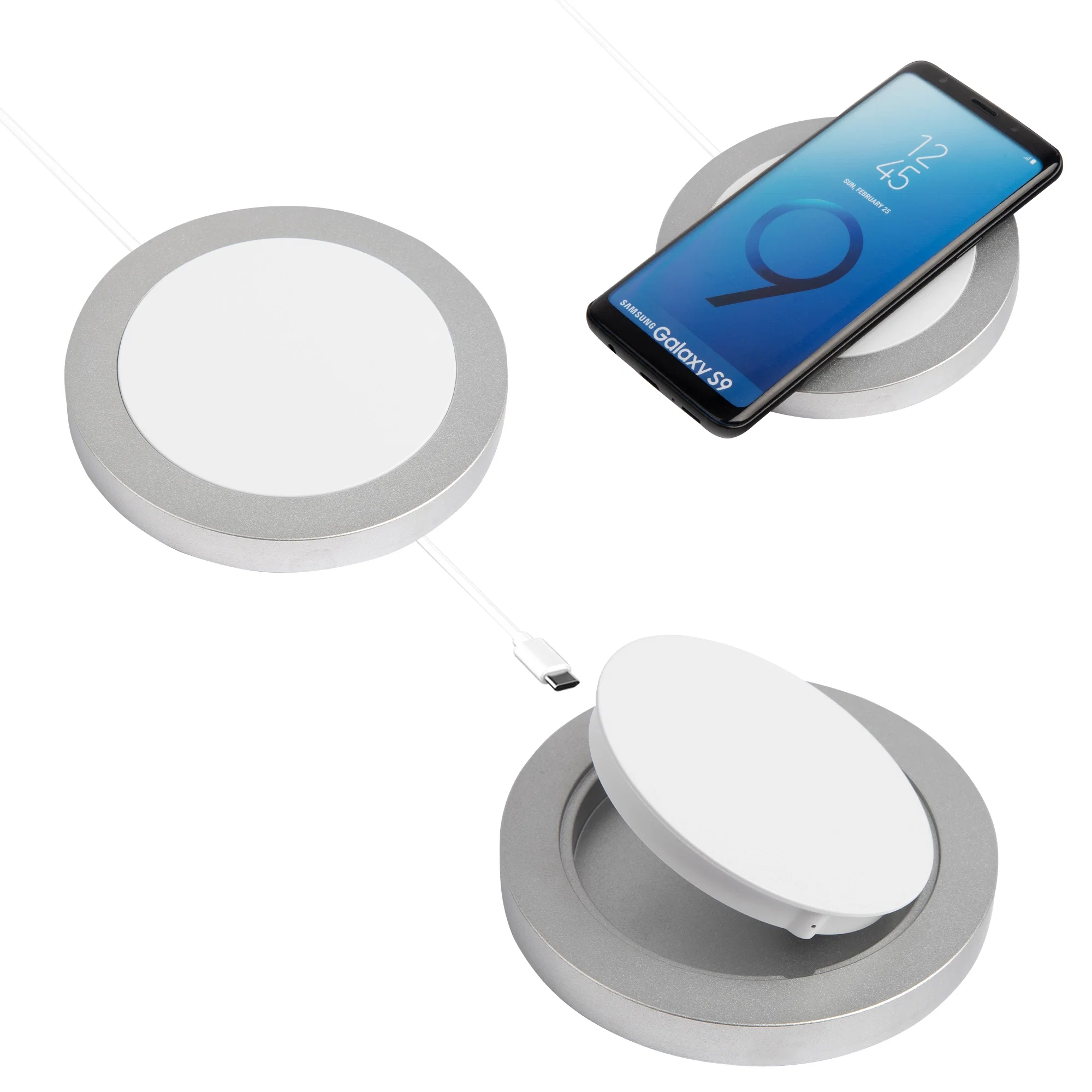 Viewed edge-on to show how thin the pad sits