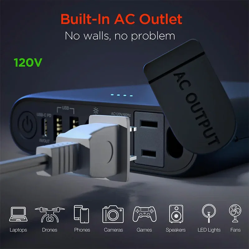 HyperGear 24,000mAh | Power Brick Laptop Power Bank with 65W USB-C PD and AC Outlet — view 6