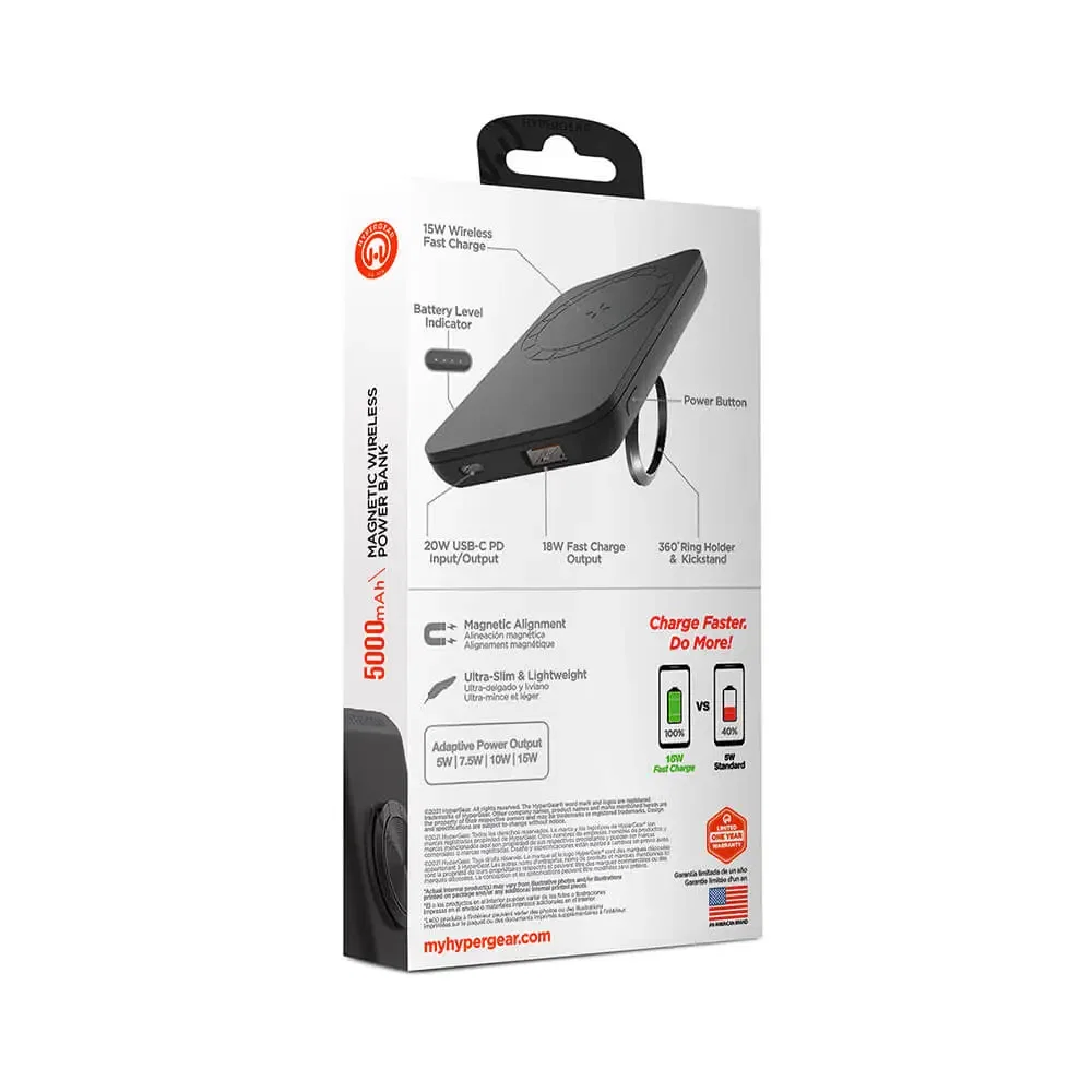 Hypergear 5000mAh Magnetic Wireless Power Bank for iPhone 12+ Series — view 4