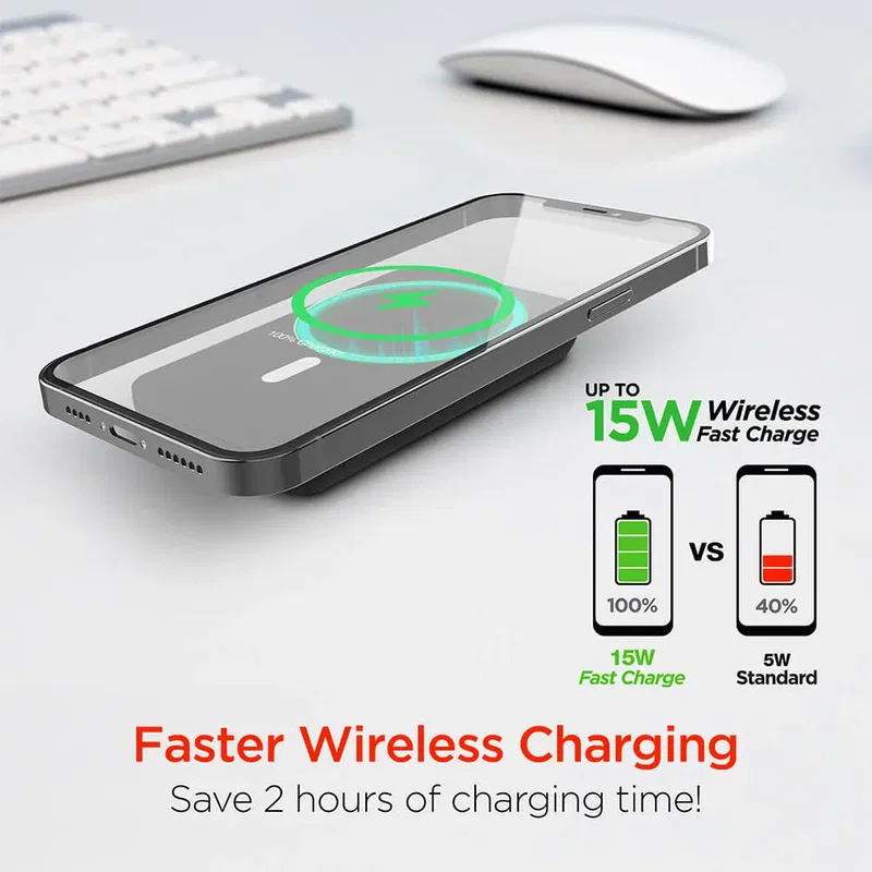 Hypergear 5000mAh Magnetic Wireless Power Bank for iPhone 12+ Series — view 7