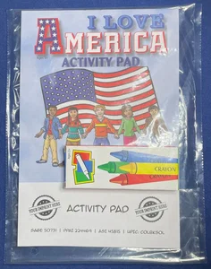 I Love America Children’s Activity Pad - One Color Imprint Included