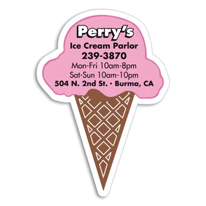 Imprinted Ice Cream Cone Magnet