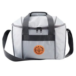 24-Can Cooler Bag with Shoulder Strap, 13.5" x 9.75" x 9" Polyester, 1-Color Imprint